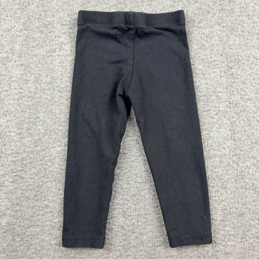 The Children's Place Black Cotton Blend Leggings Toddler‎ Girls 18-24 Months
